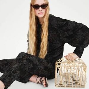 Zara Natural Woven Rattan Basket with Cream Lining